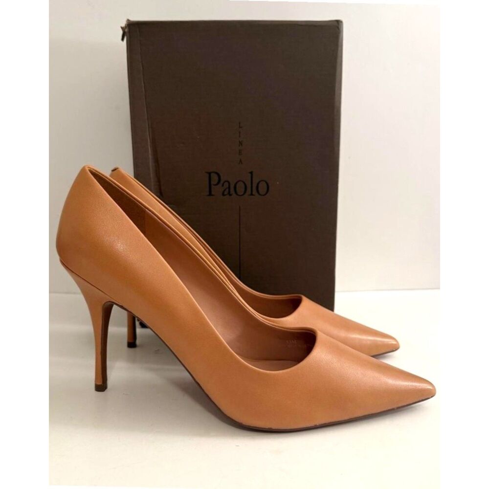 Linea Paolo PAYTON Desert Tan Leather Pointed Toe Pumps, NEW! 13 M